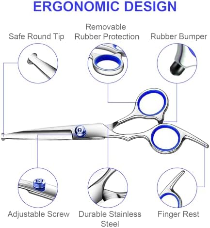 TINMARDA Dog Grooming Kit, Professional Stainless Steel Dog Grooming Scissors - Image 5
