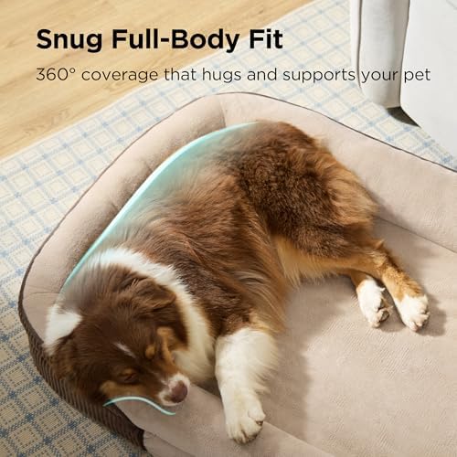 Bedsure 360°Oval Bolster Orthopedic Dog Bed Medium Size Dog - Image 3