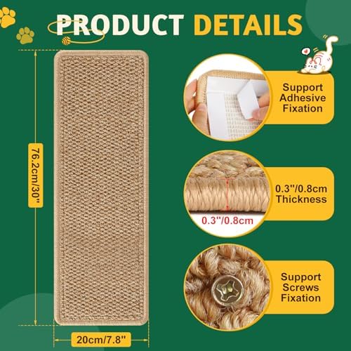 ENONCI Door Protector from Cat Scratching 30x7.8 Cat Wall Corner Scratcher - Image 7