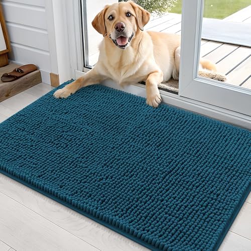 OLANLY Dog Door Mat for Muddy Paws 36x24, Super Absorbent Chenille Mud Mat by OLANLY