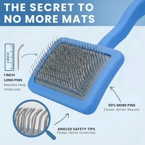 Slicker Brush for Dogs, Pet Grooming Brushes for Doodles & Poodles - Image 3