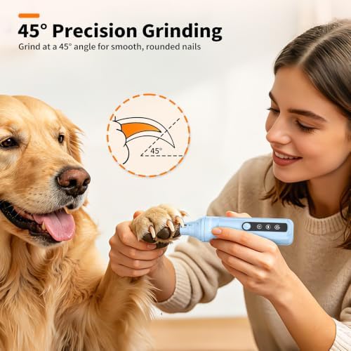 Dog Nail Grinder Quiet with LED Light Electric Cat Nail Trimmer - Image 4