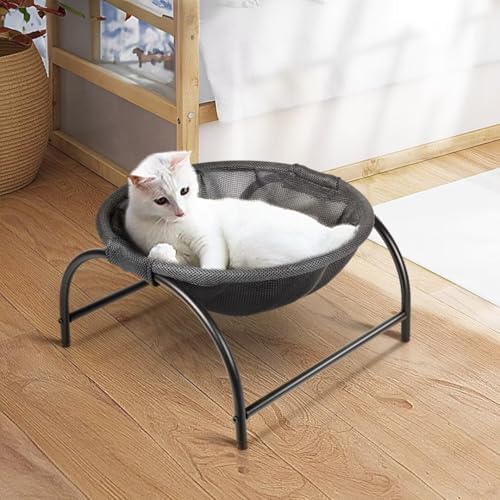 JUNSPOW Cat Bed Sleeping Cat Hammock, 16.9in x 16.9in x 9.5in by JUNSPOW