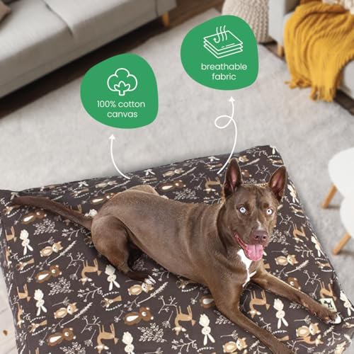 Molly Mutt Dark Brown Dog Bed Cover, Non-Toxic & 100% Cotton - Image 4