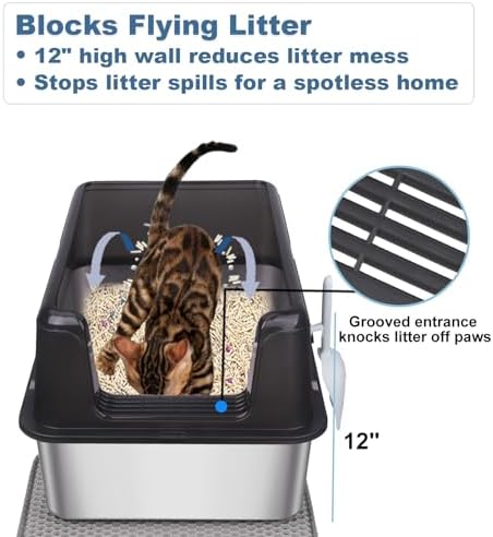 2 Pack Stainless Steel Cat Litter Box - Image 5