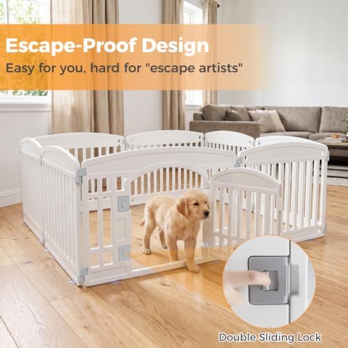 NEWBULIG 24 Inch 8 Panels Dog Playpen, Plastic Pet Play Pen Fence - Image 4