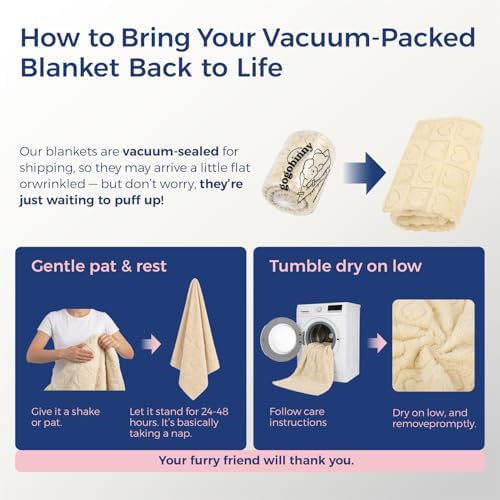 gogobunny Pet Blanket for Dogs Cats, 300GSM Ultra Soft Coral Fleece Blanket - Image 5