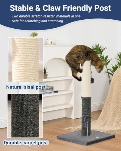 Happi N Pets Tall Cat Scratching Post, Large Cat Scratchers - Image 2