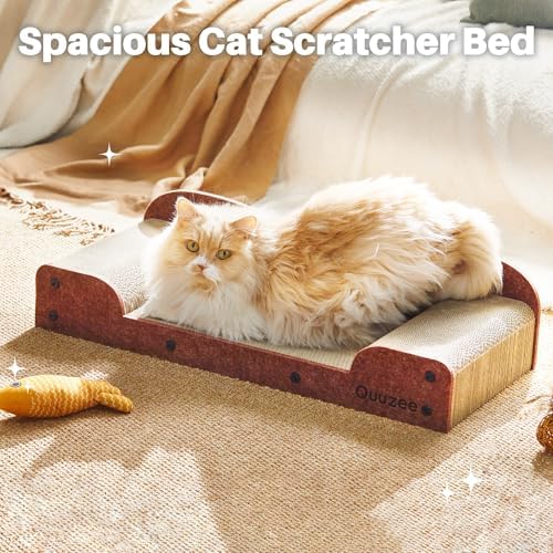 26-Inch Large Cat Scratcher Lounger Bed, Durable Cat Scratching Pad, Cat - Image 2