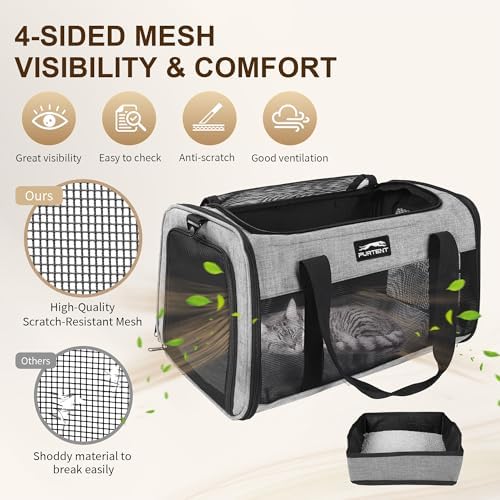 Pet Carrier Airline Approved, Soft Sided Cat Carrier - Image 4