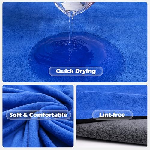 MICOOYO Dog Towels for Drying Dogs 3 Pack, Ultra Absorbent Microfiber Pet Bath - Image 3