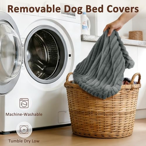 XL Dog Bed, Flat Pet Beds with Removable Washable Cover, Pet Mat Cute Dog Crate - Image 6