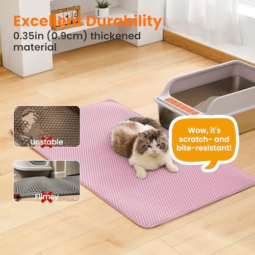 Extra Large Cat Litter Mat XXL, Double Layer Honeycomb - Image 6