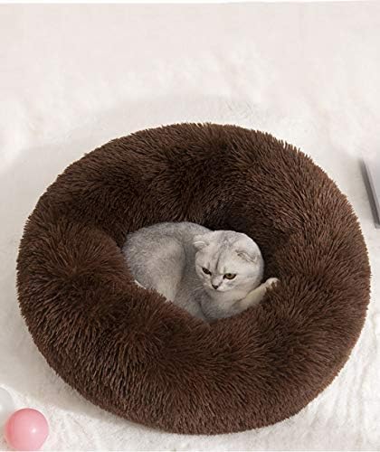 Plush Calming Donut Dog Bed for Small to Medium Dogs, 28 Inch Round Pet Bed - Image 6