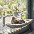 AIWIKIDE Cat Window Perch with Cushion Rim, Easy Install Bracket, Portable Wall by AIWIKIDE