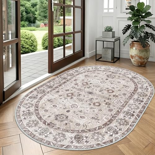 3x5 Oval Area Rug Washable Floor Mat by NYZEL