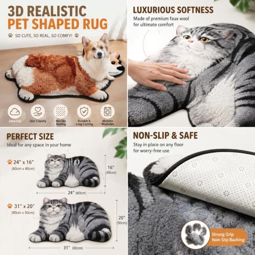 3D Realistic Dog Shaped Bath Mat & Floor Rug - Image 6