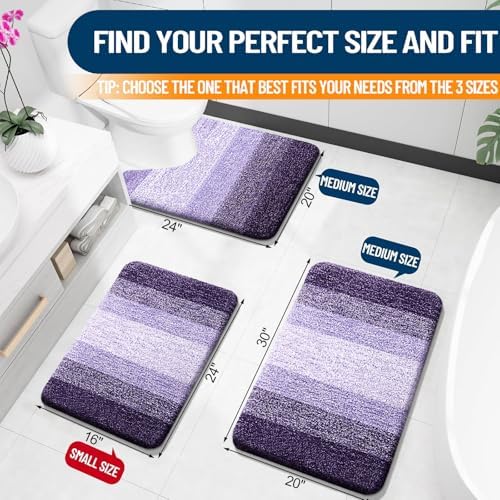OLANLY Bathroom Runner Rug 45x27, Extra Soft Absorbent Microfiber Bath Rugs - Image 2