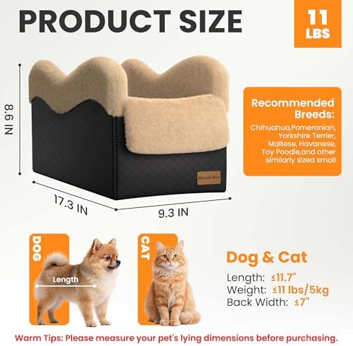 Center Console Dog Car Seat for Small Dogs Under 11lbs - Image 2