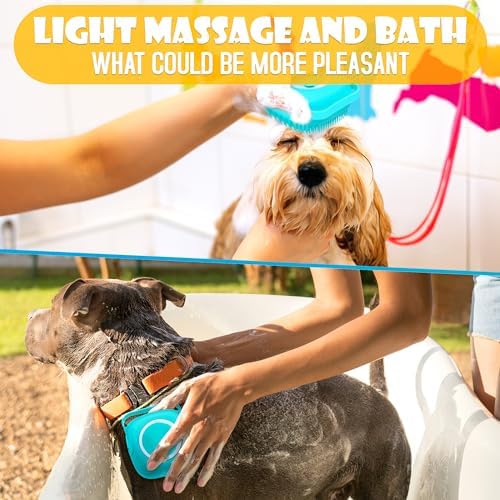 2 Pcs Dog Scrubber with Soap Dispenser, Refillable Silicone Brush - Image 5