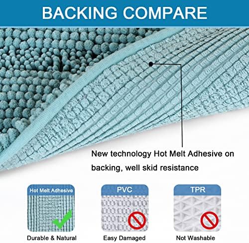 H.VERSAILTEX Bath Rugs for Bathroom Non Slip Bath Mats Extra Thick Chenille - Image 4