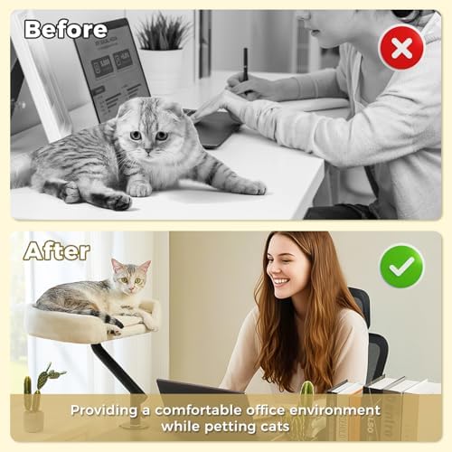 PAWZ Road Cat Desk Bed 360°Rotating Supports to 50 Lbs Cozy Nest - Image 3