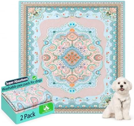 Washable Pee Pads for Dogs, 2 Pack Reusable Puppy Training Pads by Aitmexcn