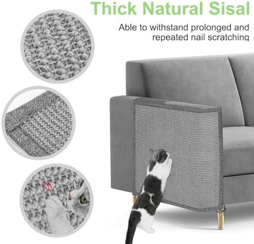 Cat Scratch Couch Protector, 23.6" L*19.7" W Scratching Furniture Protector Pad - Image 3