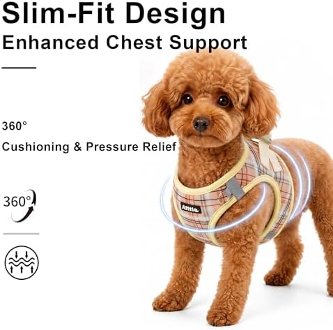 AIITLE Step in Dog Harness and Leash Set Plaid Adjustable - Image 4