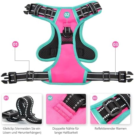 PHOEPET Upgraded No Pull Dog Harness, Reflective Adjustable Vest - Image 4
