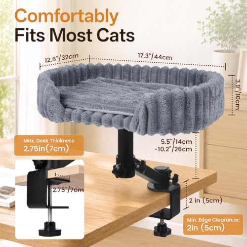 Cat Desk Bed, 360° Rotatable Cat Hammock - Image 2