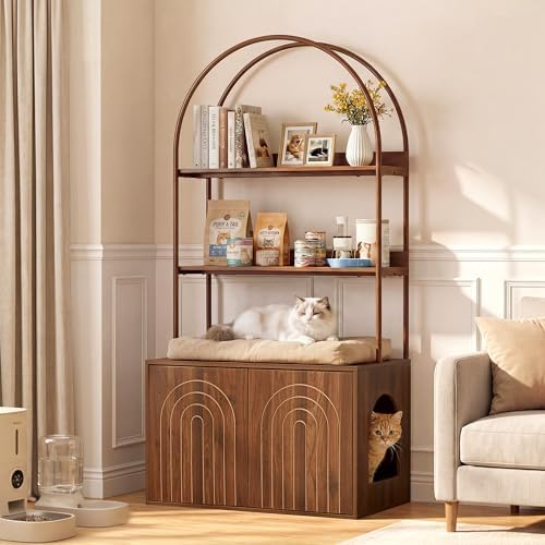 Arched Cat Litter Box Enclosure by WelcometoFurnitureSalon