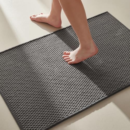 TYUU Bathroom Rugs Non Slip Washable, Super Absorbent Thin Bath Mat Small Quick by TYUU
