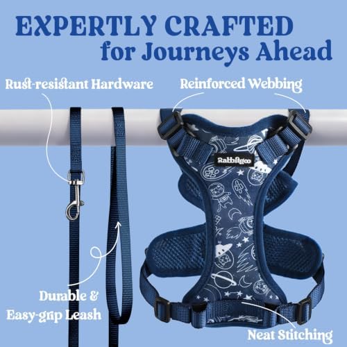 rabbitgoo Cat Harness and Leash Set, Escape Proof Vest, Cosmic Ace - Image 7
