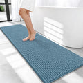 OLANLY Thick Chenille Bathroom Runner Rugs Mats 59x20, Airy Blue by OLANLY
