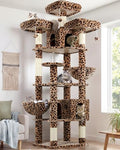 Globlazer Cat Tree Tower for Multiple Adult Cats, Leopard Print by Globlazer