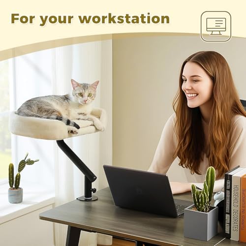 PAWZ Road Cat Desk Bed 360°Rotating Supports to 50 Lbs Cozy Nest - Image 5