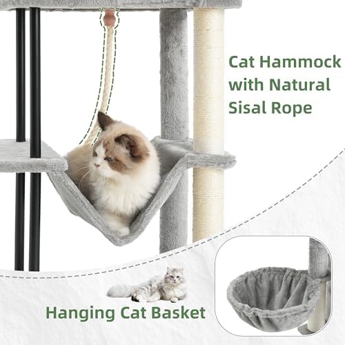 Gitelsnour Cat Tree, 43.3'' Cat Tower - Image 4