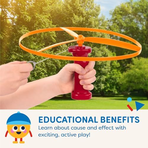 Battat Skyrocopter Flying Disc Toy Set, 2 Launchers, 4 Discs - Image 3