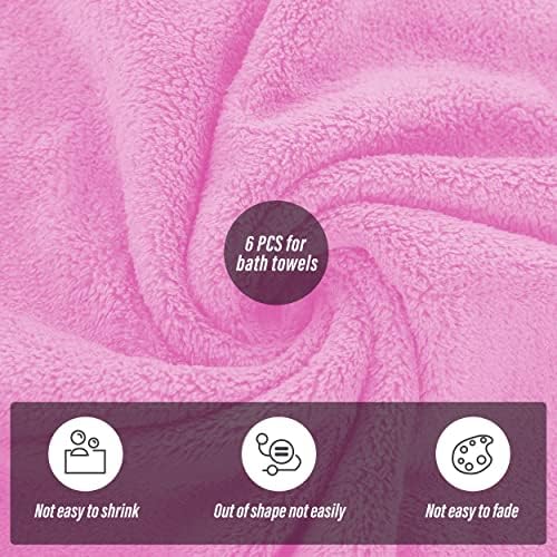 MOONQUEEN 6 Pack Premium Bath Towel Set - Image 4