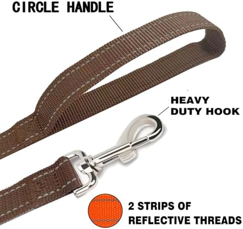 Reflective Dog Leash 4Ft /5 Foot /6 Feet Long, 1 Inch Wide, - Image 4