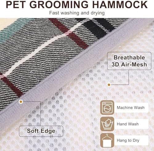 BEAUTYZOO Dog Grooming Hammock for Small Dogs/Cats, Nail Trim Restraint - Image 3