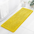 Chenille Bathroom Runner Rug 17"x47" Yellow, Plush Bath Mat by Kildoss