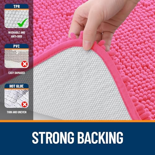 OLANLY Bathroom Runner Rugs 70x24, Extra Soft Absorbent Chenille Bath Rugs - Image 6