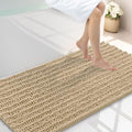 Smiry Bathroom Rugs 44X24, Extra Soft Rubber Backing Chenille Bath Mats by Smiry