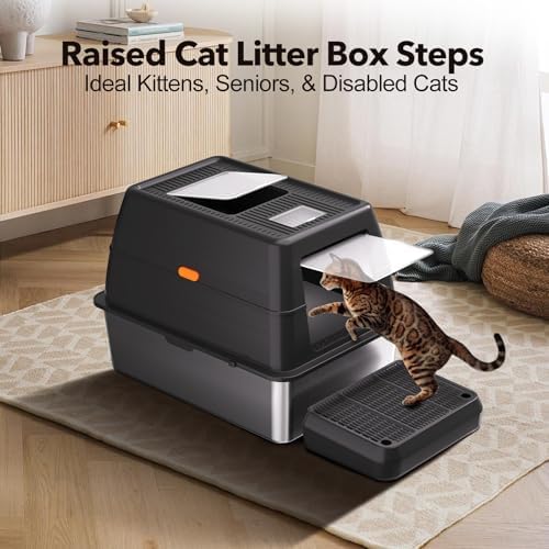 Large Litter Box Step, Litter Box Ramp 16"x11" Litter Catcher Mat, Double Layer - Image 2