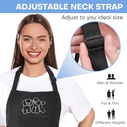 Dog Grooming Apron with 4 Pockets, Grooming Apron - Image 3