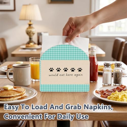 Dog Paw Review Quote Acrylic Napkin Holder - Image 4