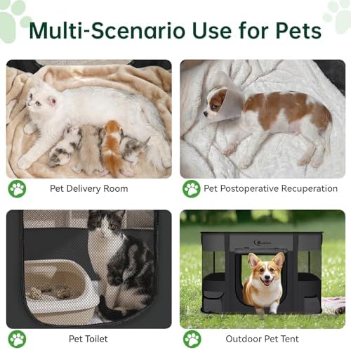 Siedihit 31" Dog Playpen, Cat Puppy Pen, Pet Portable Crate Indoor Outdoor - Image 3