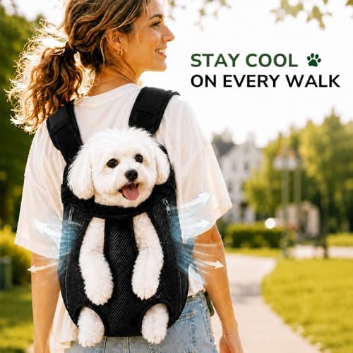 Inspack Dog Backpack Carrier/Cat Carrier, Adjustable Pet Front Carriers Travel - Image 4